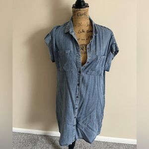 Casual Denim Shirt Dress